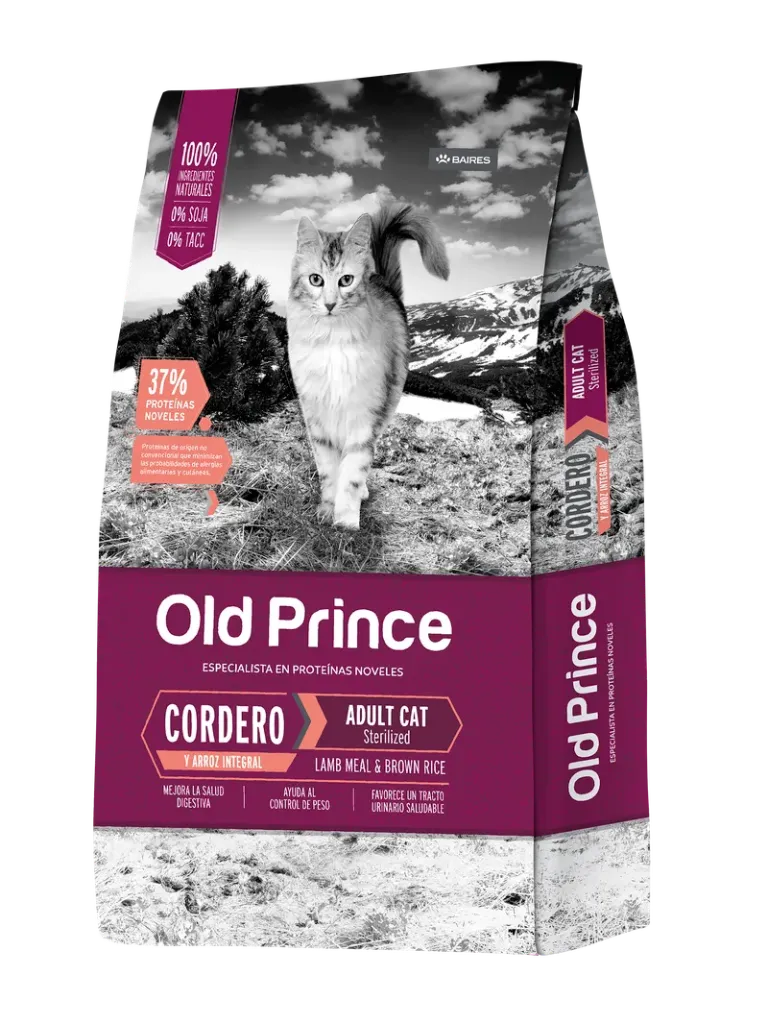 OLD PRINCE - NOVEL CORDERO GATO STERILIZED x 3 KG