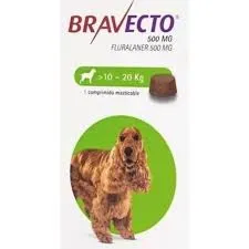 MSD - BRAVECTO COMPRIMIDO 10 A 20KG 500MG