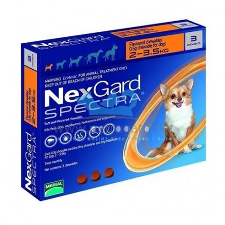 BOEHRINGER INGELHEIM - NEXGARD SPECTRA "XS" 2-3.5KG