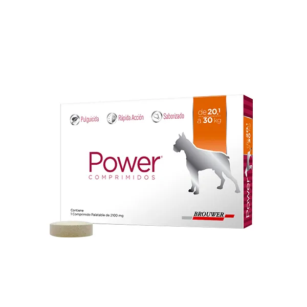 BROUWER - POWER COMPRIMIDOS 2100MG DE 20 A 30KG