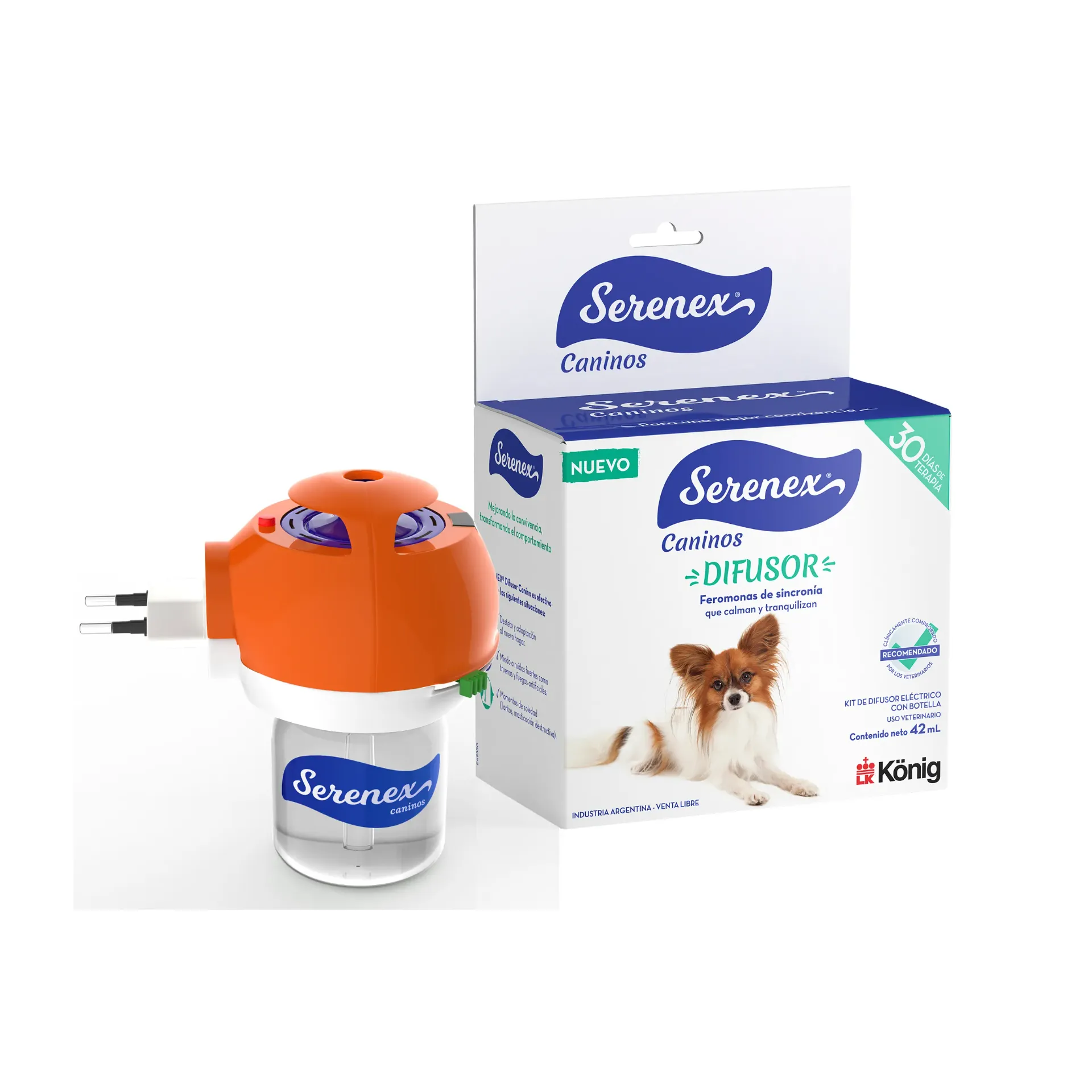 KÖNIG - SERENEX DIFUSOR DE FEROMONAS PARA PERROS