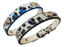 LA SIN RIVAL - COLLAR CUERINA LEOPARDO C/APLIQUE N°1