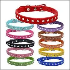 LA SIN RIVAL - COLLAR METALIZADO 7 DIAMANTES P/PERRO