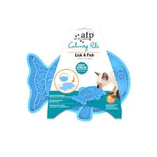 AFP - CALMING PALS LICK A FISH