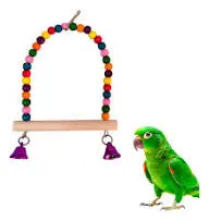 LA SIN RIVAL - HAMACA PARA LORO MADERA CON JUGUETES