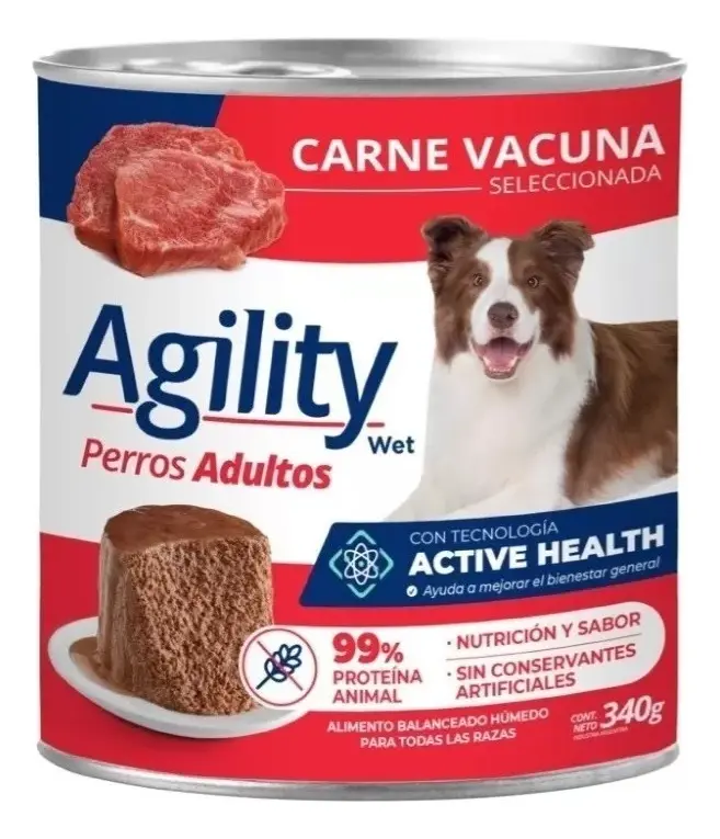 AGILITY - PERRO ADULTO CARNE VACUNA 340GR