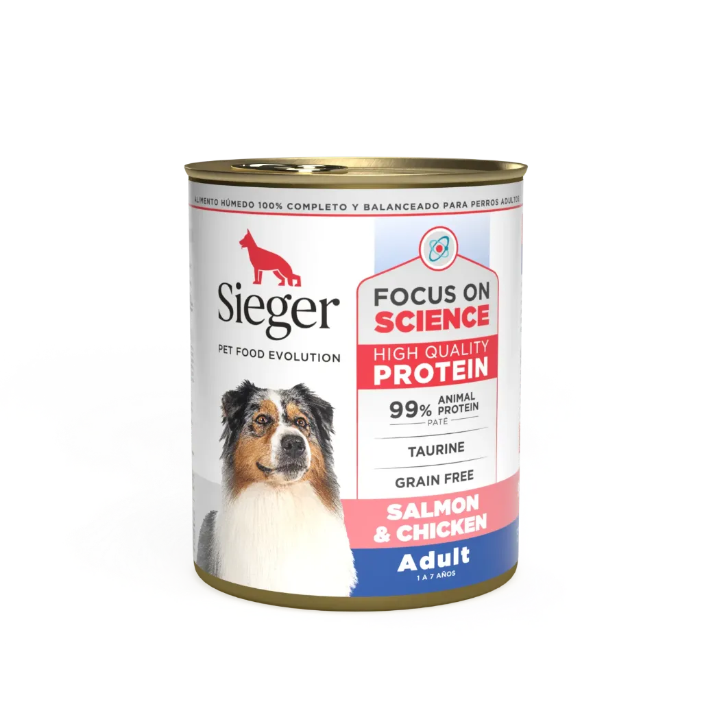 SIEGER - WET ADULT SALMON & CHIKEN 340GR