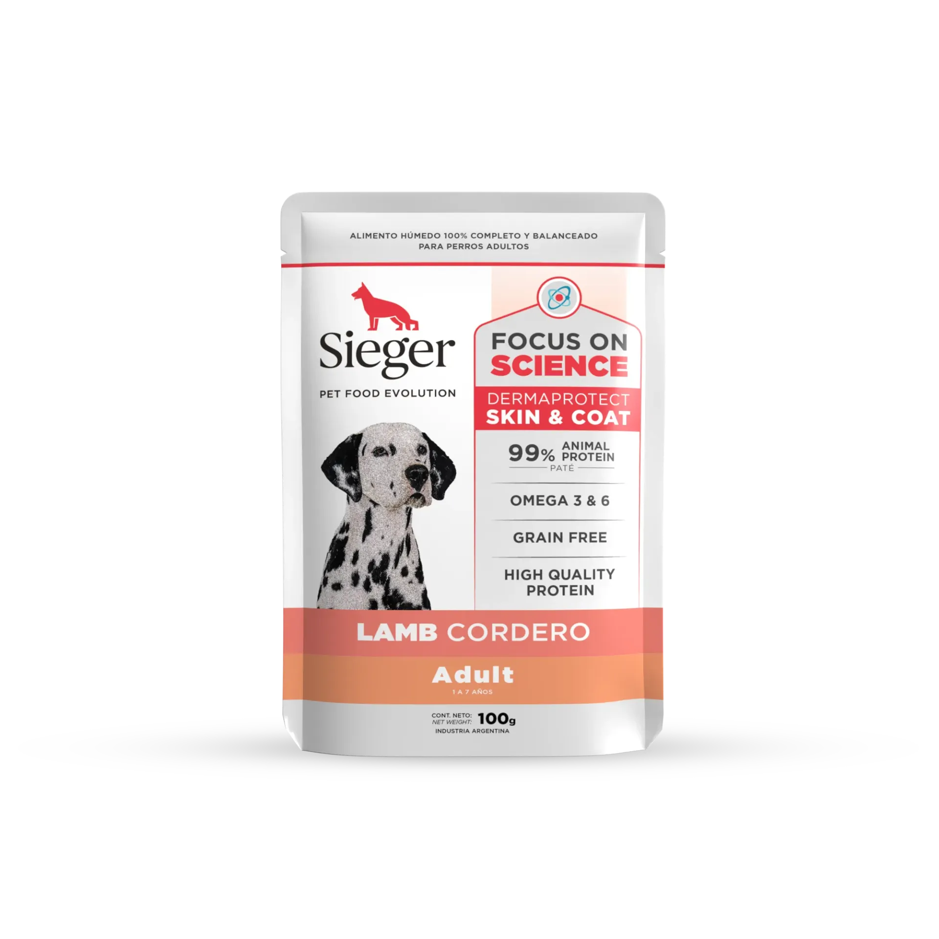 SIEGER - POUCH DERMA WET CORDERO x 100 gr
