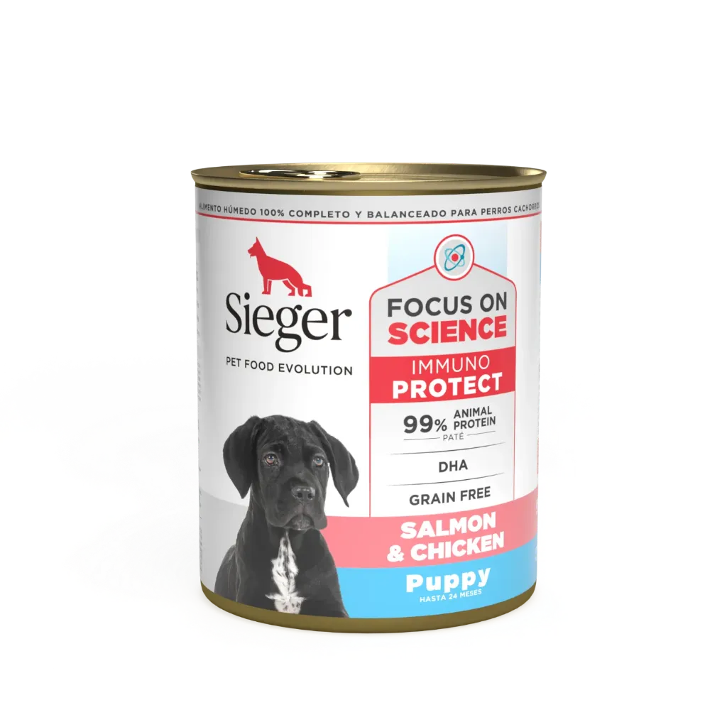 SIEGER - WET PUPPY SALMON & CHICKEN 340GR