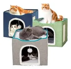 RAST - CUEVA PARA GATOS CON PELUCHE Y RASCADOR