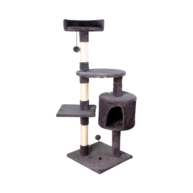 TERRA PET - TORRE PARA GATOS GRIS OSCURO