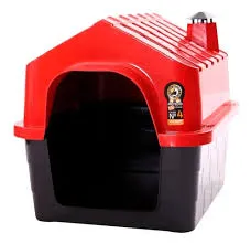 ECOPLASTIC - CUCHA CASA DE PERRO ROJA N°4