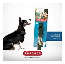 RASCALS - CINTURON DE SEGURIDAD NEGRO PARA PERRO "L"