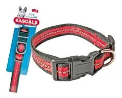 RASCALS - COLLAR DE NYLON ROJO COMBINADO "M"