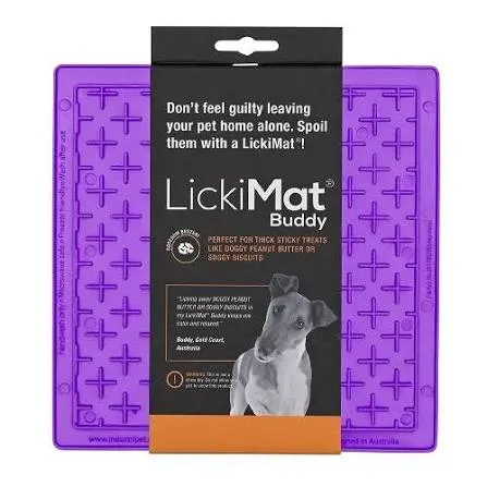 LICKI MAT - BUDDY PURPLE DOG