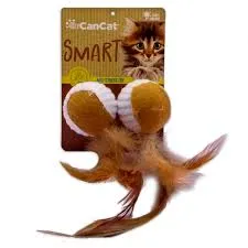 CANCAT - BOLA DE FELPA CON PLUMAS