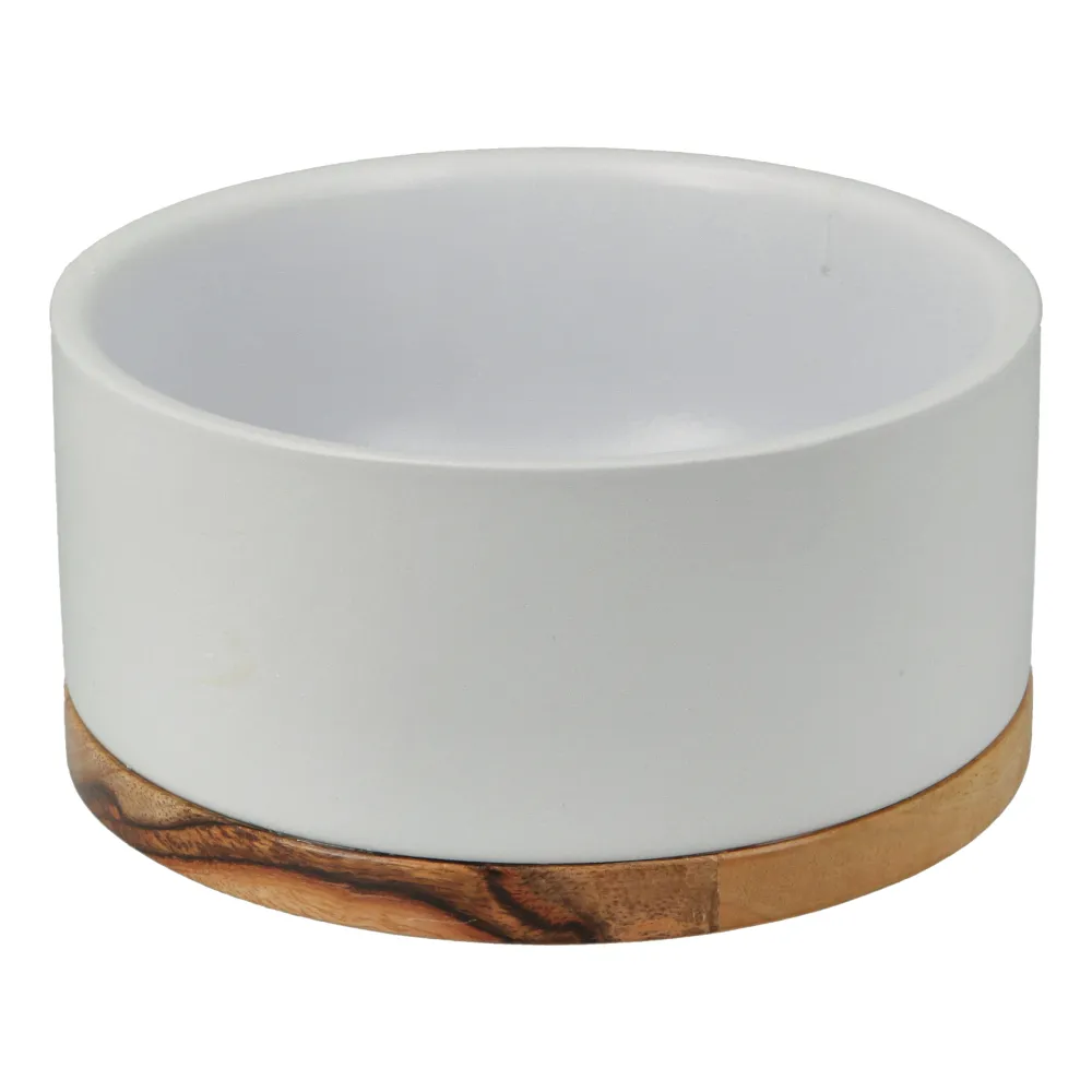 [2185] CANCAT - COMEDERO RECTO BASE MADERA x 16cms