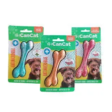 CANCAT - HUESO GOMA ANTIMICROBIAL CARNE 10CM