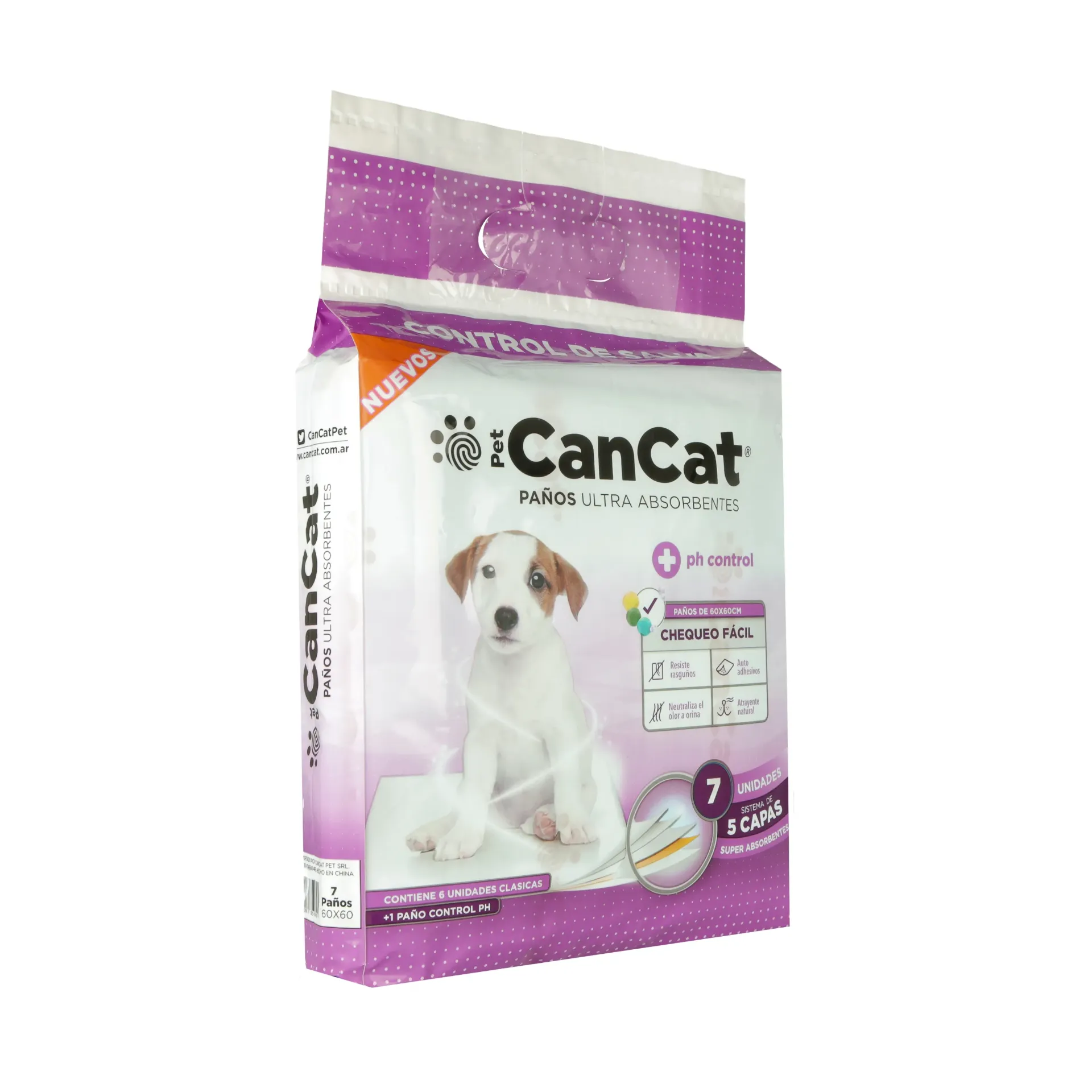 CANCAT - PAÑOS PH CONTROL X 7 (60 x 60 cms)