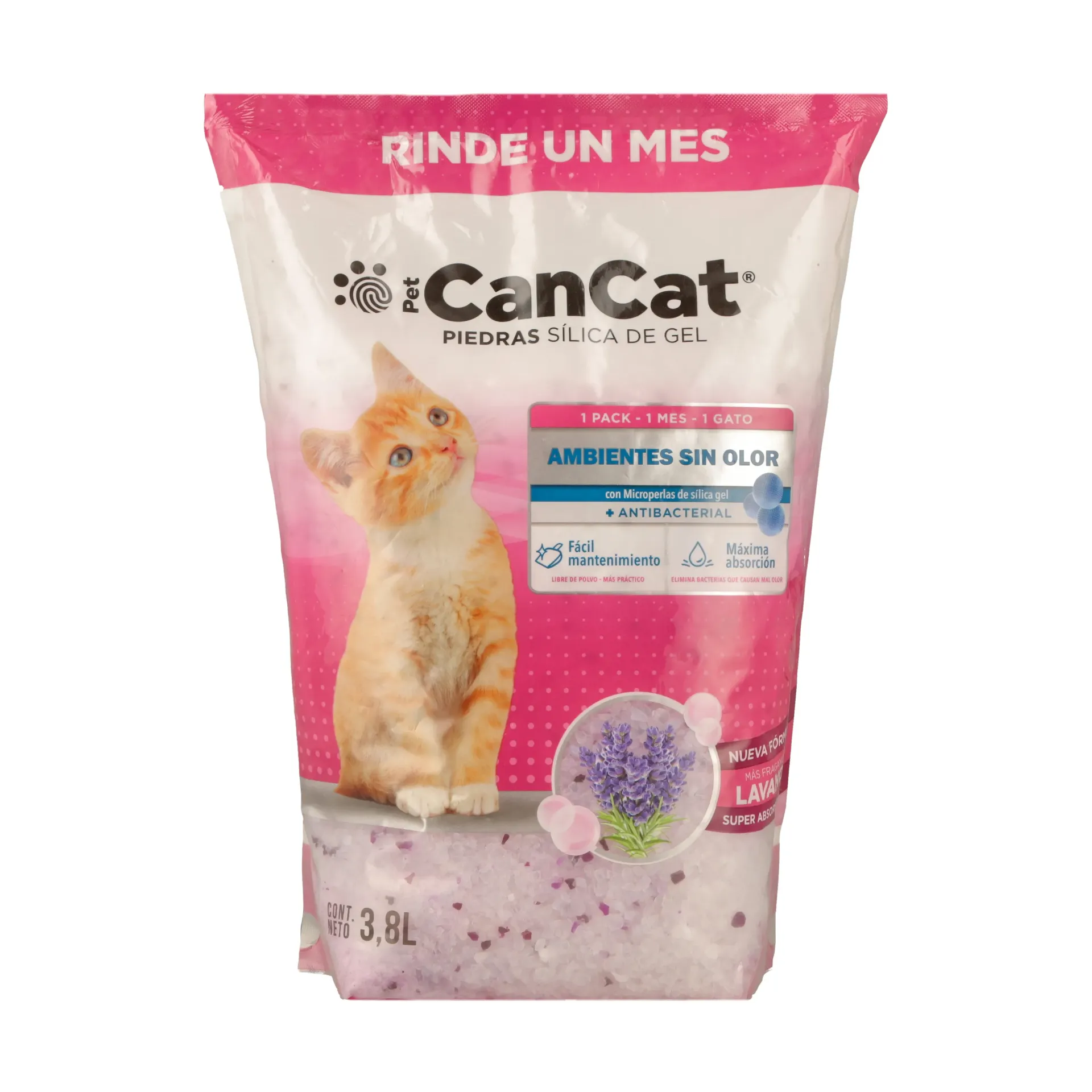 CANCAT - PIEDRAS SILICA LAVANDA x 3.8 LTS