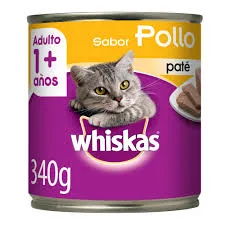 WHISKAS - LATA GATO ADULTO POLLO 340GR