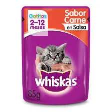 WHISKAS - GATITOS POUCH CARNE EN SALSA 85GR