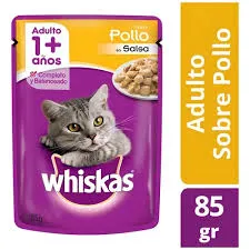 WHISKAS - ADULTO POUCH POLLO EN SALSA 85GR