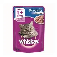 WHISKAS - ADULTO POUCH SARDINA EN SALSA 85GR