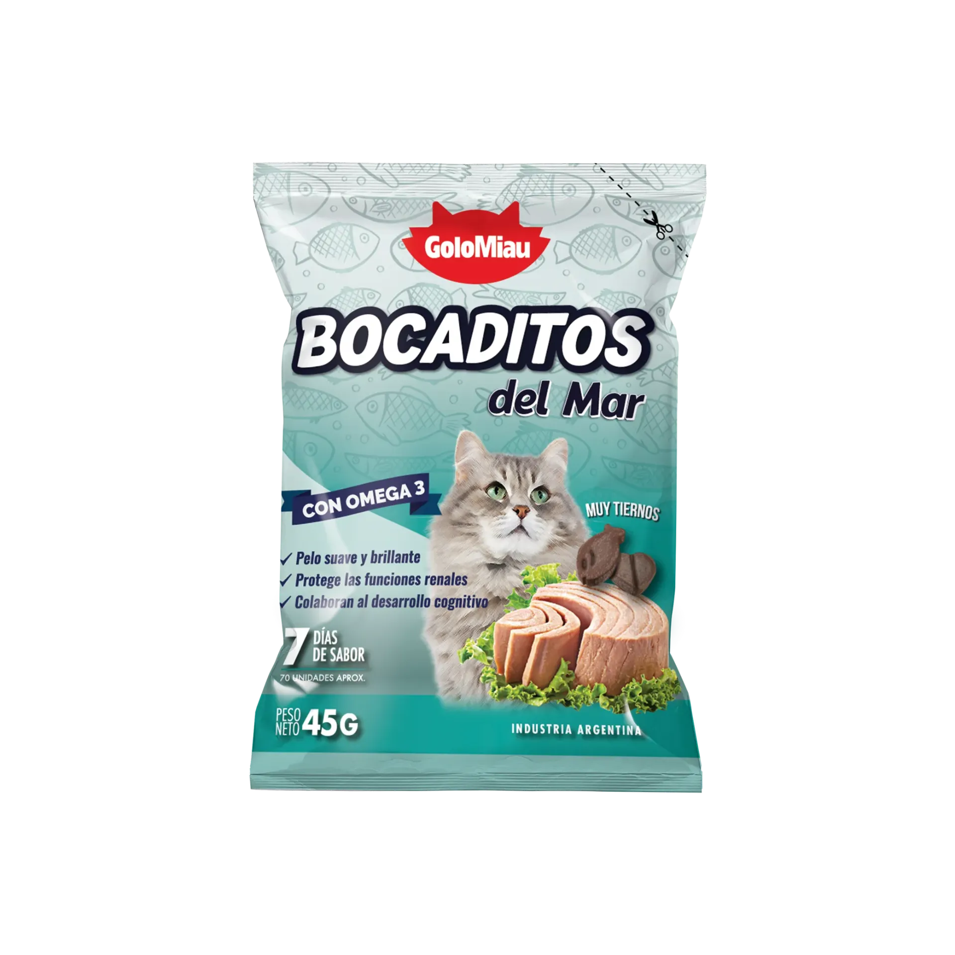 GOLOCAN - BOCADITOS DEL MAR PARA GATO 45GR