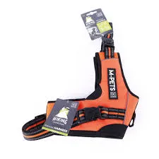 M-PETS - HIKING HARNESS "L" NARANJA Y NEGRO