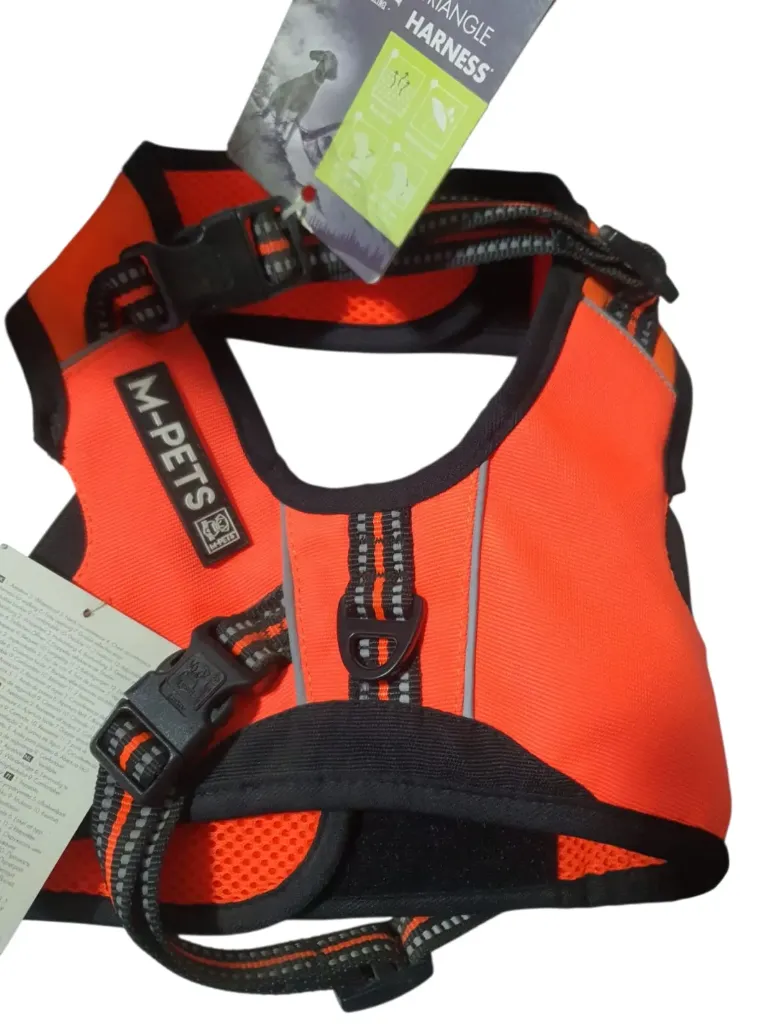 M-PETS - HIKING HARNESS "XL" NARANJA Y NEGRO