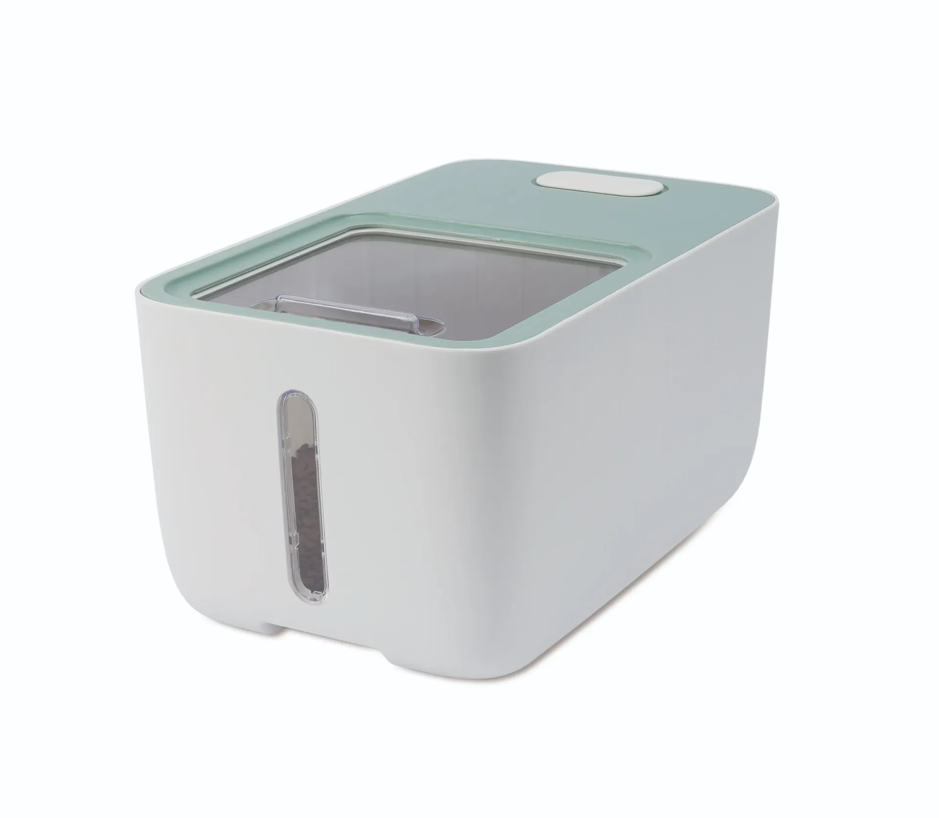 M-PETS - BOXI FOOD CONTAINER BLANCO Y VERDE 10LT