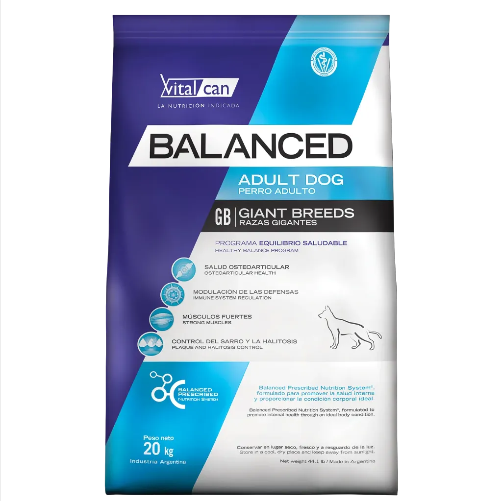BALANCED - PERRO ADULTO RAZA GIGANTE x 20KG