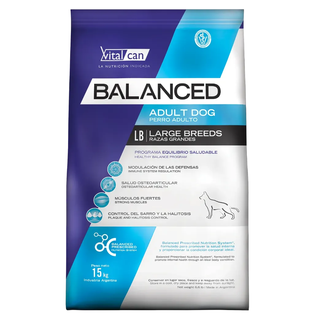 BALANCED - PERRO ADULTO RAZA GRANDE x 15KG