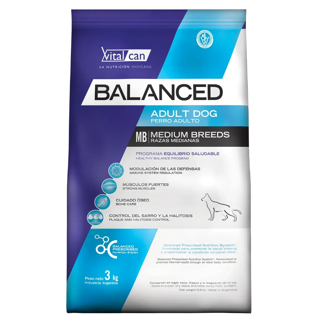 BALANCED - PERRO ADULTO RAZA MEDIANA 3KG