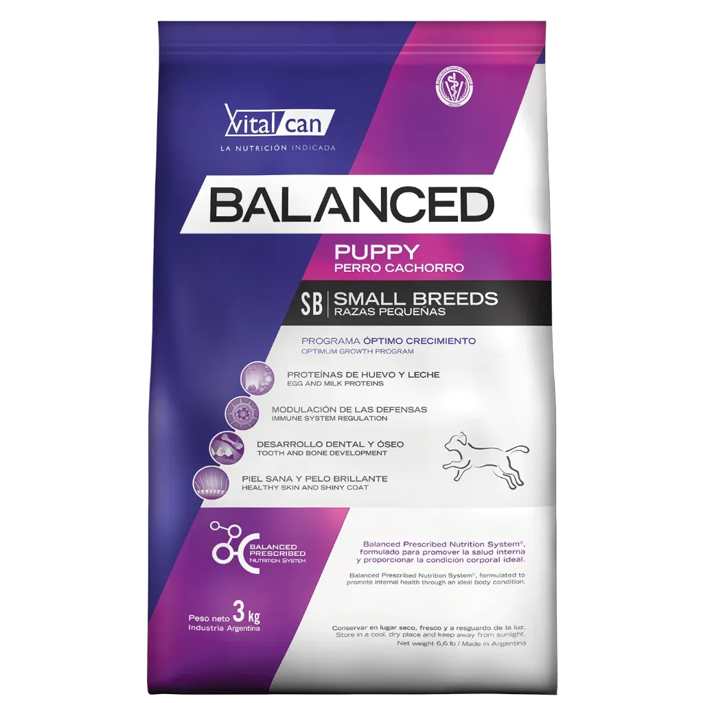 BALANCED - PERRO CACHORRO RAZA PEQUEÑA 3KG