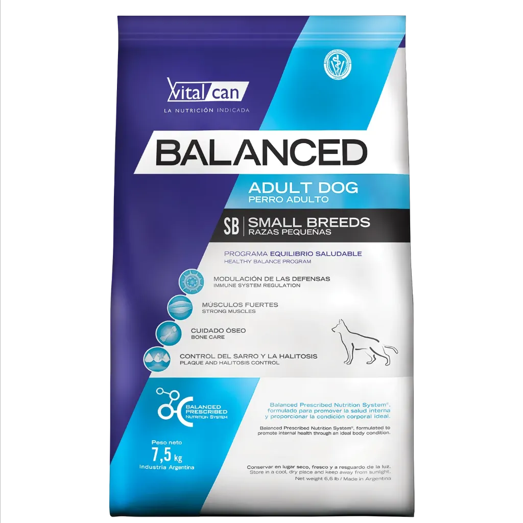 BALANCED - PERRO ADULTO RAZA PEQUEÑA x 7,5KG