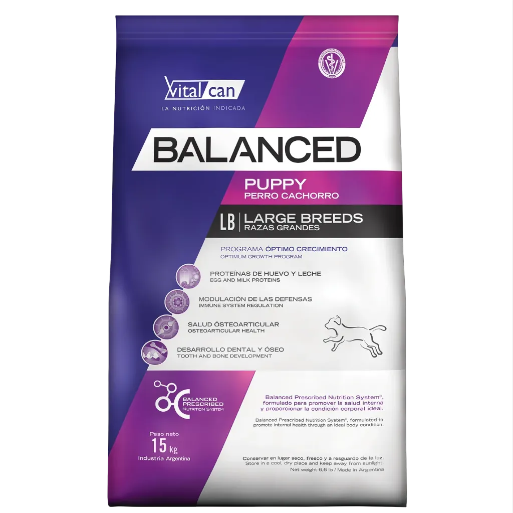 [132076] BALANCED - PERRO CACHORRO RAZA GRANDE 15KG