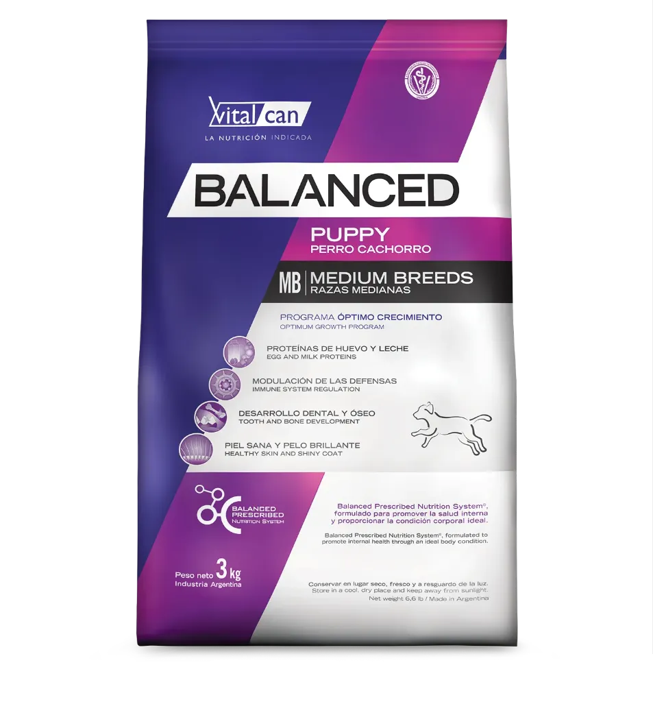 BALANCED - PERRO CACHORRO RAZA MEDIANA 3KG