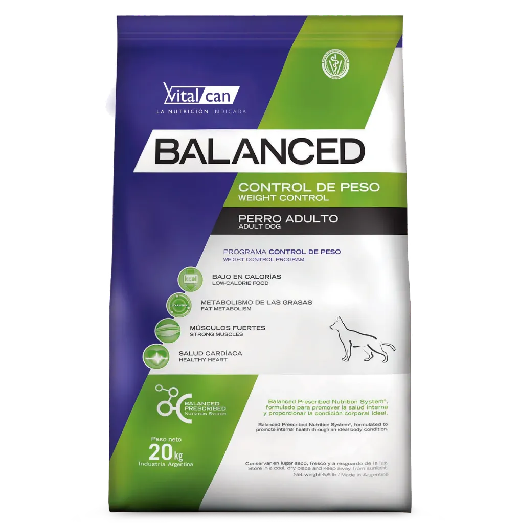 BALANCED - PERRO CONTROL PESO 20KG
