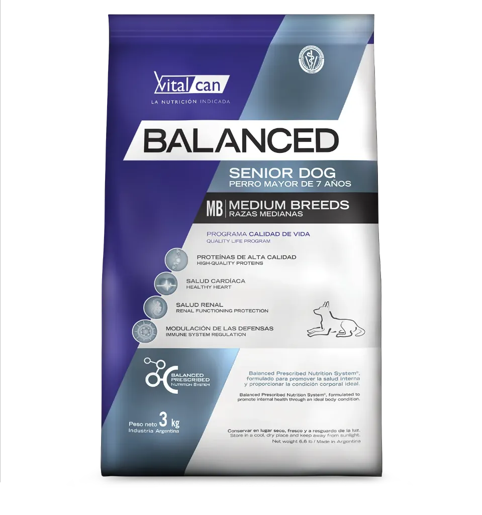 BALANCED - PERRO SENIOR RAZA MEDIANA x 3KG