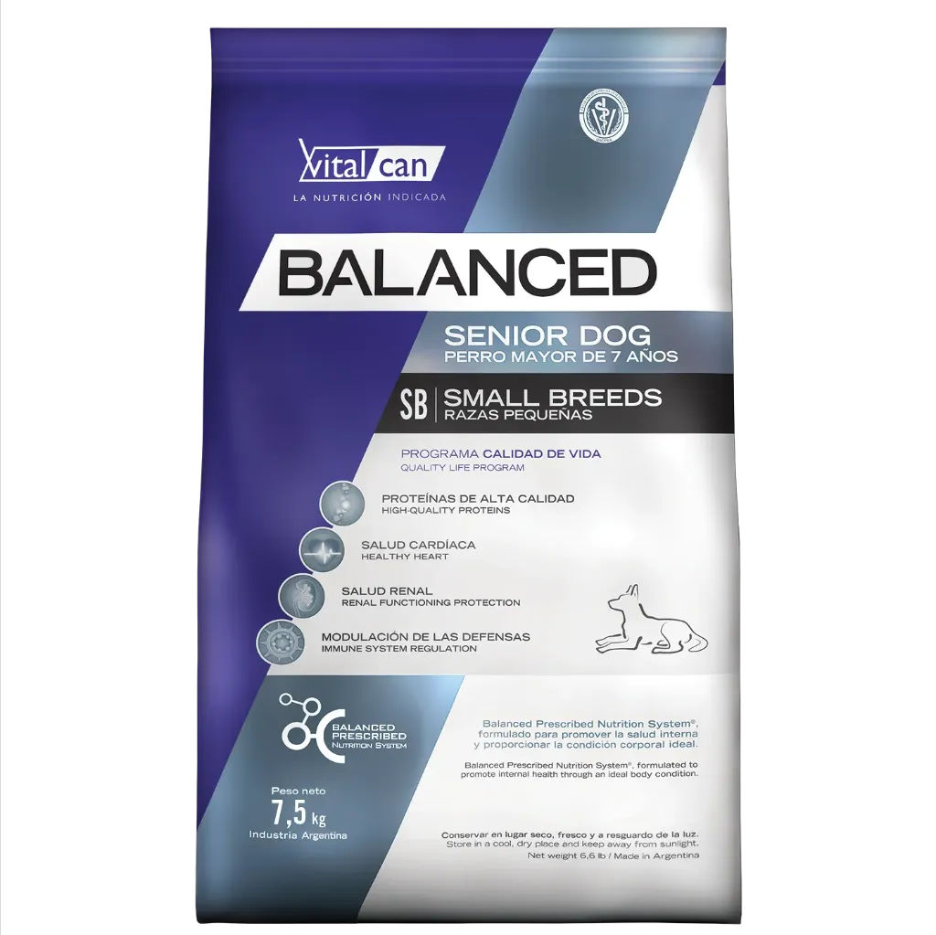 BALANCED - PERRO SENIOR RAZA PEQUEÑA x 7,5KG