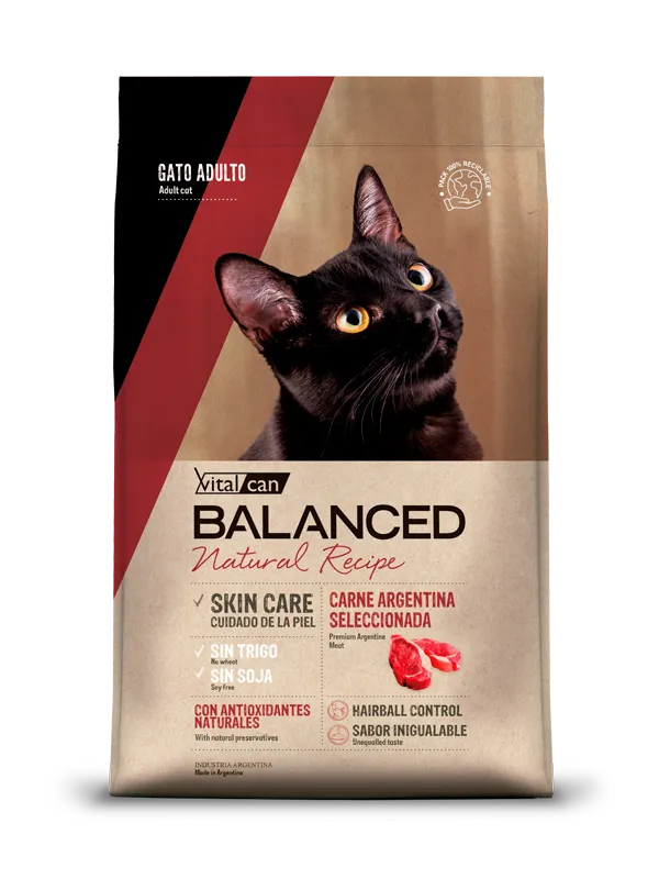 BALANCED -  NATURAL RECIPE - CARNE ARGENTINA GATO x 3KG