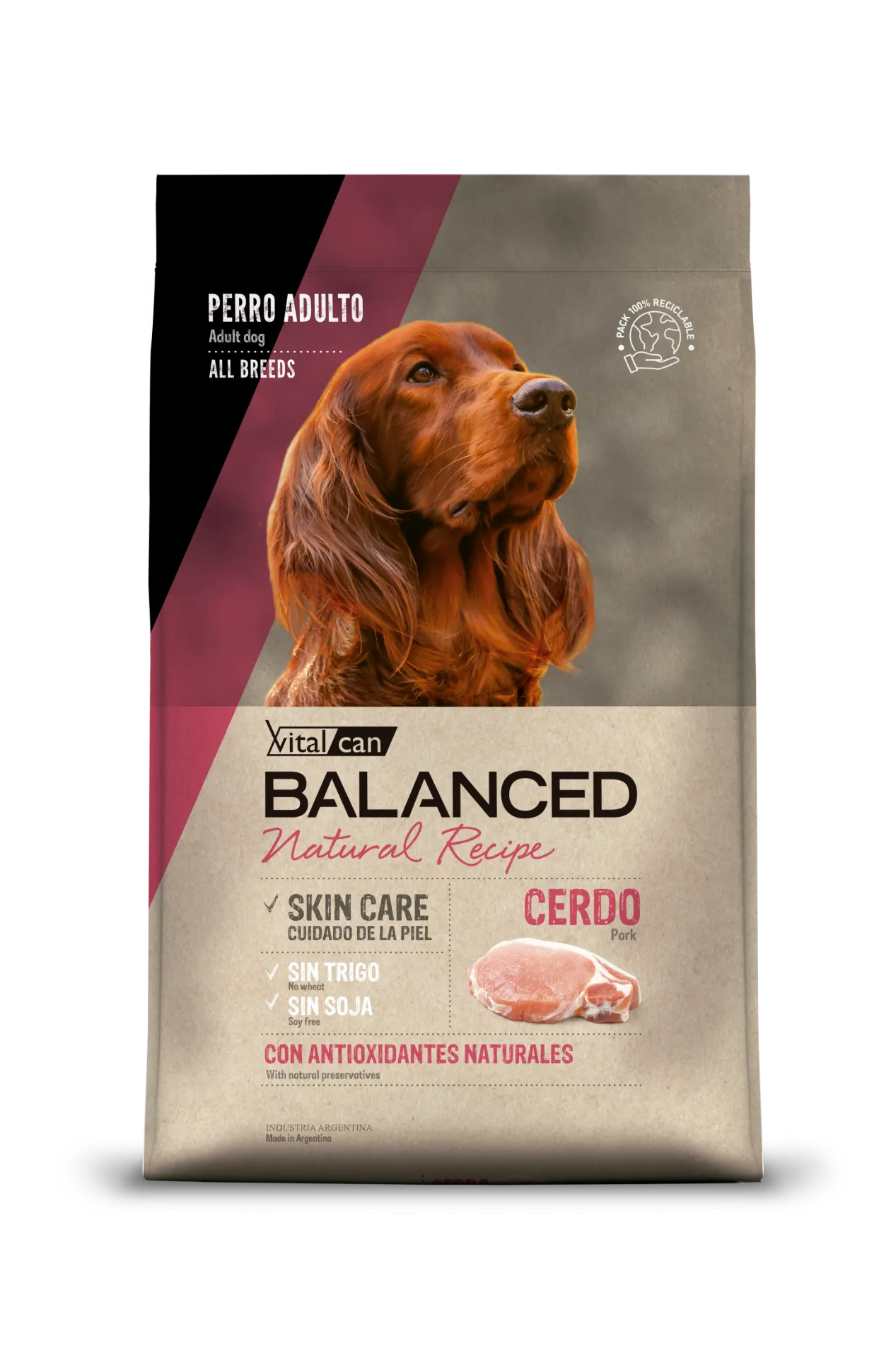 BALANCED -  NATURAL RECIPE - CERDO PERRO x 15KG