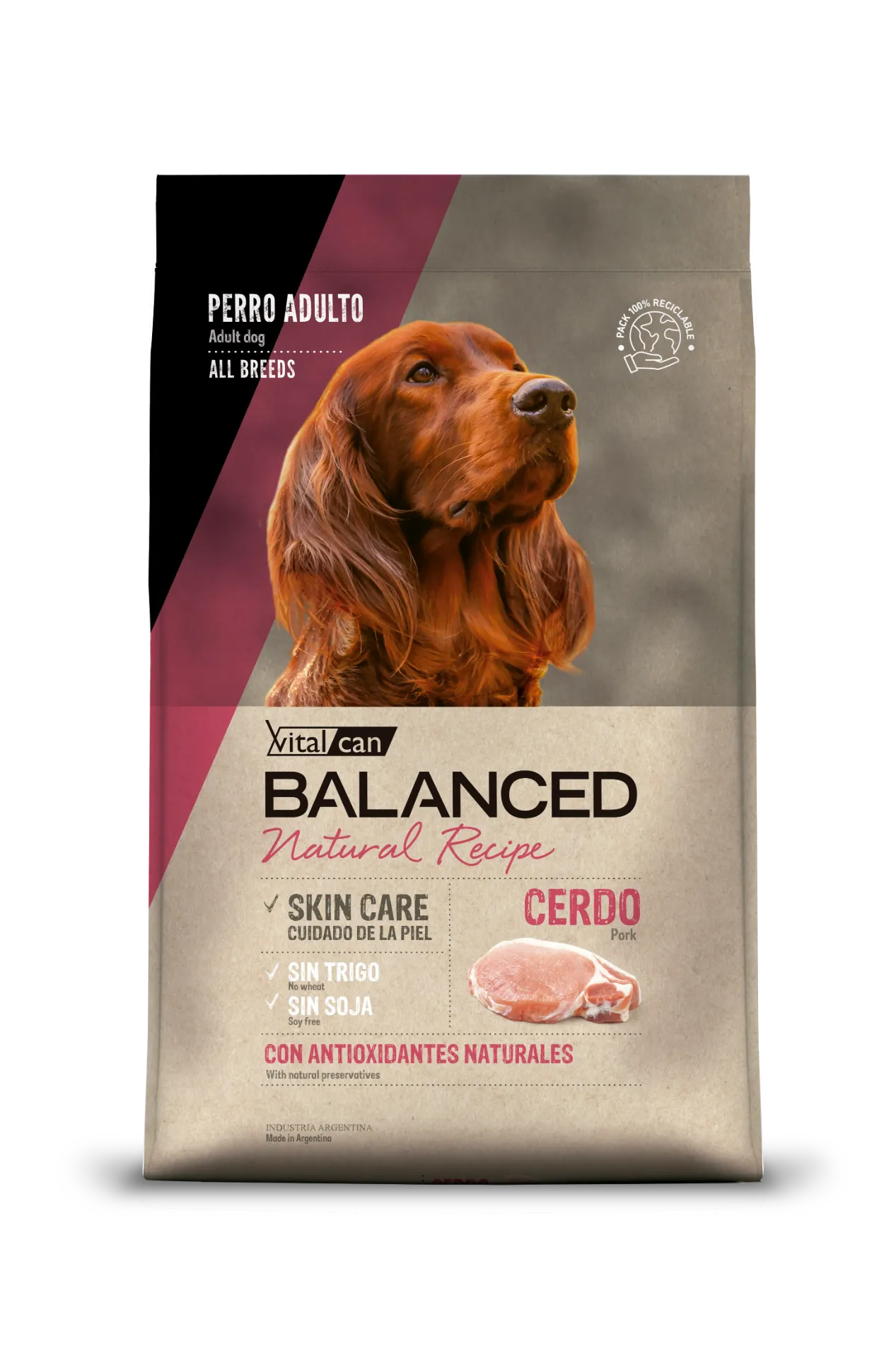 BALANCED -  NATURAL RECIPE - CERDO PERRO x 3KG