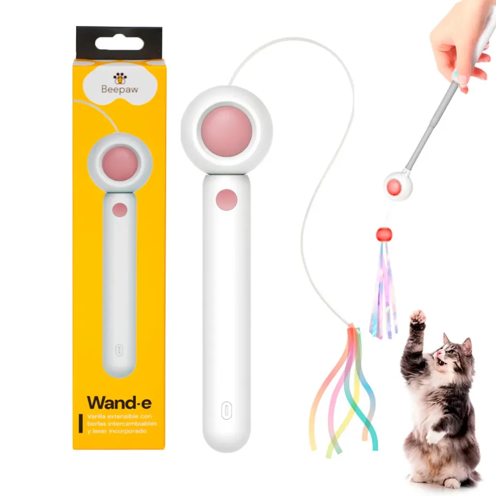[11029] BEEPAW -  VARITA EXTENSIBLE WAND-E  C/LASER (ROSA)