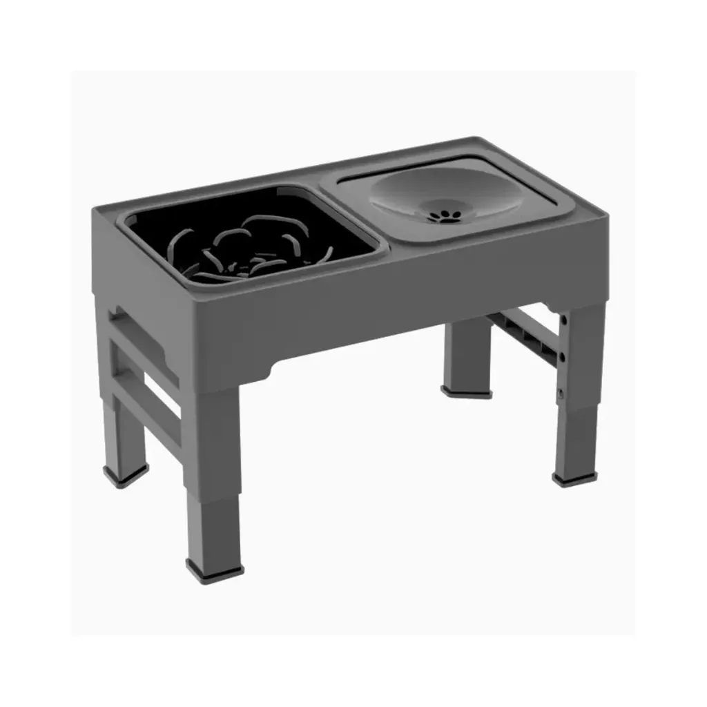 BEEPAW - COMEDERO EN ALTURA AJUSTABLE SLOW-E GRIS