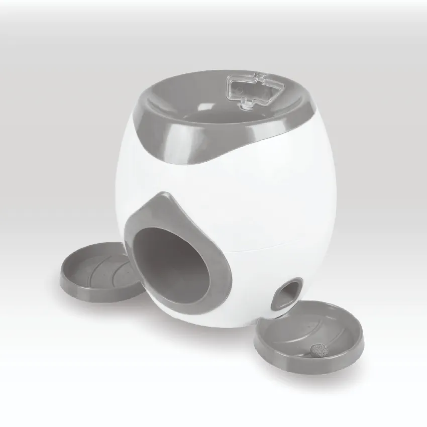 BEEPAW - JUGUETE GRIS INTERACTIVO DISPENSADOR DE ALIMENTO SNACK-E