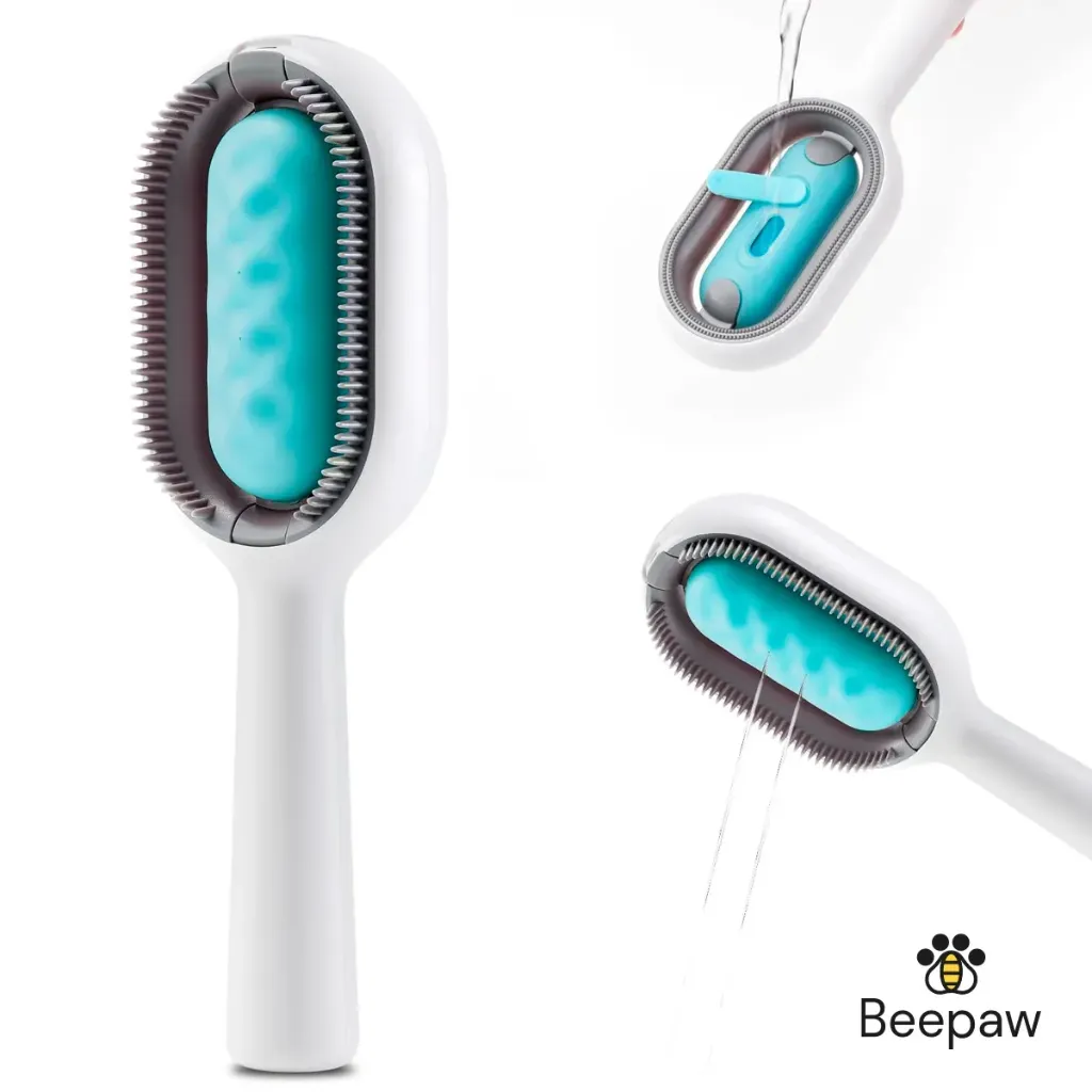 BEEPAW - CEPILLO CON CERDAS BRUSH-E PELO CORTO CELESTE
