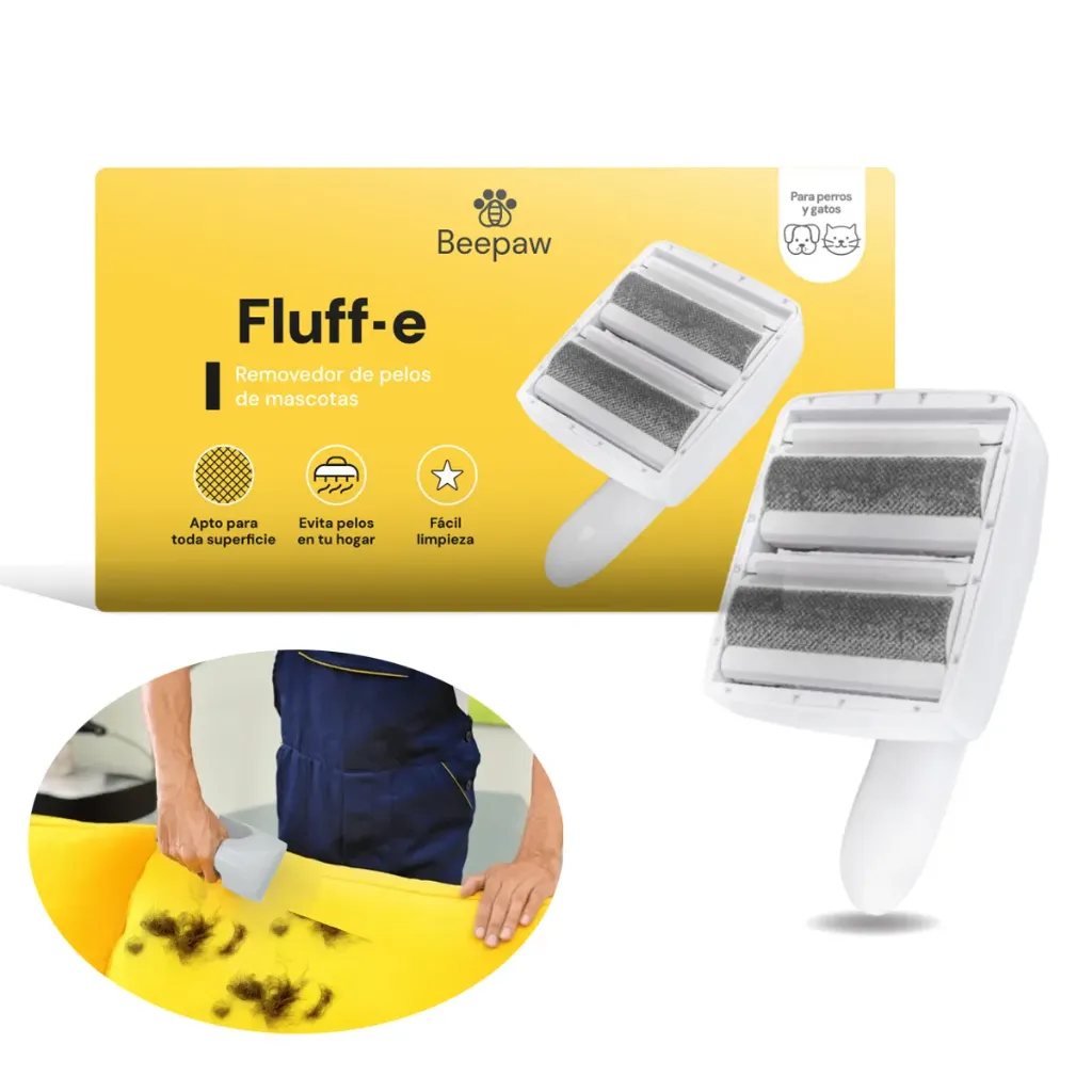 BEEPAW - CEPILLO RECOLECTOR DE PELOS FLUFF-E BLANCO